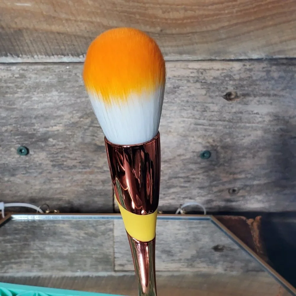 Large Professional Powder Brush -  Copper/Yellow/Orange